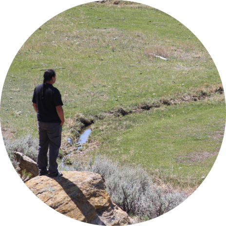 Jason Baldes overlooks the the Wind River Indian Reservation